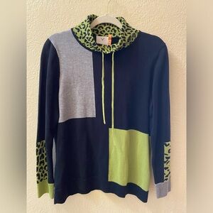 Edinburgh Knitwear Pima Cotton Leopard Print Sweater